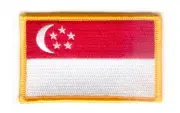 SINGAPORE SINGAPOREAN FLAG PATCHES COUNTRY PATCH BADGE IRON ON NEW EMBROIDERED