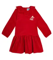 [Kenzo Kids] Kenzo Kids Embroidered cotton dress Y 12 red