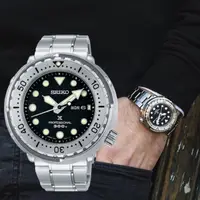 在飛比找momo購物網優惠-【SEIKO 精工】PROSPEX 鮪魚罐頭 300米潛水石