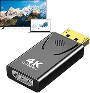 1 Pc Mini Displayport to Hd - Dp Hd Adapter, ld-Plated Connectors | Male Dp to Female Hd TV Cable Adapter, Adapter Converter 4k Display Port, Hd Converter Adapter for Video Pc Laptop TV