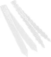 [KOMBIUDA] 2pcs Long Lace Scarf for Women Lightweight Versatile Hair Scarf and Neckerchief Fashionable Thin Waistband for Spring and Summer Events Elegant Accessory for Various Occasions