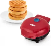 DASH Mini Maker for Individual Waffles, Hash Browns, Keto 4 Inch, Red