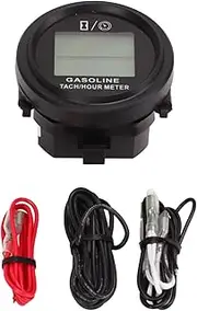 Digital Tachometer, Watertight RPM with Hour Meter, ABS Metal Dual Function Display for Electric Cycle Conversion