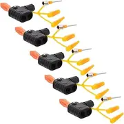 Toddmomy 5pcs Inflator Nozzle Air Pump for Inflatables Gas Pump Tire Air Pump Headphone Adapter Portable Air Pump Double-Head Pump Adapter Pump Air Nozzle Adjustable Bike Valve Head Plastic