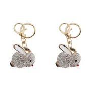 2x LVD Metal 9cm Bunny Keyring Hanging Accessory Key Ring Charm/Pendant Keychain