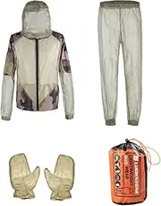 1Set Outdoor Suit Lightweight Beekeeping Camping Clothes Breathable Quick Drying for Fishing Gardening Camouflage