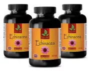 Pure Echinacea Root Herbal Extract - Immune System Support - 3 Bottles