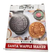 Santa Waffle Maker CHRISTMAS Mini 5" Non-Stick NEW SEALED Nostalgia