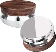 Normcore 58.5mm Coffee Distributor Tool, Heavy Duty Coffee Levelling Tool With Genuine American Walnut Wood, Adjustable Depth Coffee Leveler Fits All 58mm Espresso Portafilter, Black