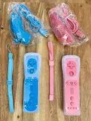 Wireless Controller and Nunchuck for Wii and Wii U Console Pink & Blue ZeroStory