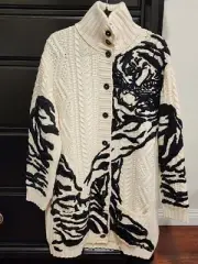 New Authentic Valentino 1967 Garavani Cable-Knit Cardigan Sz M Retail For $2,355