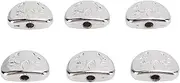 Guitar Tuner Machine Head Buttons Replacement Metal Large Semicircle Electric Wooden Key Buttons Silver