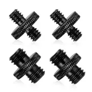 4pcs Mic Stand Adapter, 2 Types 1/4 inch and 3/8 inch Converter Threaded