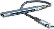 WOFASHPURET USB Hub USB Extension Cable Multiple Port Multiple USB Port Ring Hub USB Multiple Port USB to 12v Adapter USB Port Hub USB Ports USB Adapter USB Connector Laptop Aluminum Alloy