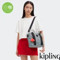 在飛比找momo購物網優惠-【KIPLING官方旗艦館】黑綠抽象印花手提肩背兩用包-MI