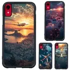 plane jet fly over City For iPhone XS 11 12 13 14 15 16 Pro Max Protective Cover