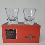 Double Dram By Glen Bourb Whiskey Glasses, Set of 2 Classic glasses *NEW*