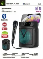 EXTRA BASS Portable Bluetooth Speaker TWS Function+FREE Microphone Party Lights