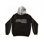 Apache Hooded Sweatshirt Black/Grey - L (46in) APAHOODBGL