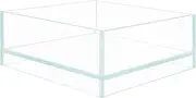 Nano Tall Rimless Aquarium Low Iron Frameless Fish Tank, Extra Clear with Floating Air Style, for Aquariums or Terrariums (No Lid Included, 0.5 GAL 7.9X7.9X3.1 in (20X20X8cm))