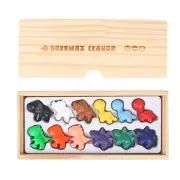 Pure BEESWAX CRAYONS SET Colourful DINOSAUR Colouring Shaped KidsDrawing JA92651