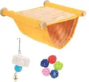 TOBBOMEY 1 Set Bird Cage Hanging Hammock Warm Sleeping Parrot Nest with Bite Resistant Perch Balls for Parrots Hamsters and Pets Comfortable and Breathable Shelter for Play and Rest