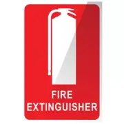 8x MEGAFire FIRE EXTINGUISHER LOCATION SIGN 150x225mm *Australian Brand