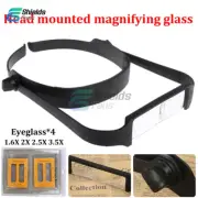 Headband Magnifier Head Magnifying Visor Glasses Jewelry Watch Repair w/ 4 Lens