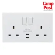 ML SN9930 13A 2G DP Switched Socket with Dual USB-C 20V DC 1.5A