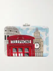 [Judith Leiber Couture] Judith Leiber Couture - London Big Ben And Telephone Box Crystal-embellished Silver-tone Clutch - Multi - One size One size Multi