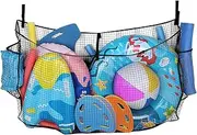 Pool Float Storage Net | Pool Toy Net Storage 59 X 11.8 X 33.5 Inches,Mesh Netting Organizer Poolside Toy Holder for Camping Beach Outdoor Boat Deck Gym Backyard Balls Inflatable Rafts Water