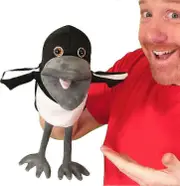 Steve And Maggie Plush Toy, Soft Magpie Plush Toy, Bird Hand Puppet
