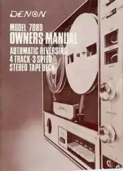 Denon 7D80 Tape Deck Owners Manual