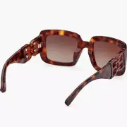 Bally53mm GradientSquare SunglassesColor: Blonde Havana/ Gradient Brown