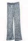 NWT! FOREVER 21 Large Women's Silver Sequin Pants Flare Leg