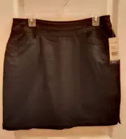 NWT Kim Rogers Millenium SKORT True Black Size 12 Fit Solutions Comfort Waist