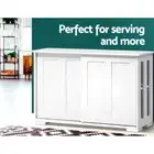 Artiss Buffet Sideboard Cupboard Cabinet Storage White Sliding Doors Kitchen