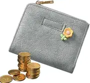 [Generic] Compact Wallet for Woman,Credit Card Holder Bifold Zipper Pocket Wallet Billfold Wallet - Large Capacity Credit Card Holder Wallet Clutch Organizer with ID Window for Credit Cards ID Cards Cash