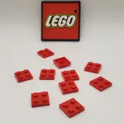 LEGO 2 x 2 Plate RED (x10) 3022 NEW REPLACEMENT PARTS