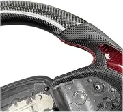 Customized Carbon Fiber Steering Wheel Compatible With Dodge Challenger/Charger 2015-2020 Forged Carbon LED Display Screen(Customized)