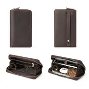 Leather Rfid Men Wallet - Coffee Multi-card