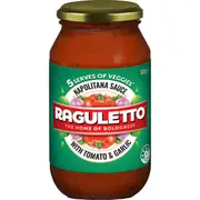 Raguletto Napolitana Bolognese Pasta Sauce With Tomato & Garlic 500g