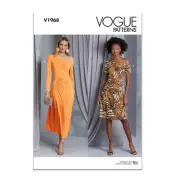 Vogue Misses' Close-Fitting Knit Dresses Sewing Pattern Kit, Design Code V196...