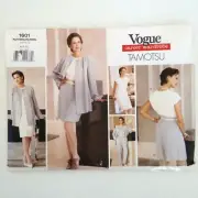 Tamotsu Career Wardrobe Jacket Dress Sewing Pattern Uncut Vogue 1601 Size 6 8 10