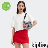 在飛比找Yahoo奇摩購物中心優惠-Kipling 黑綠抽象印花多袋收納手提斜背兩用包-MILO