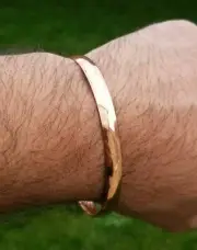 100% Pure Copper Kara Punjabi Hindu Sikh Singh Khalsa Smooth Healing Bangle Q6