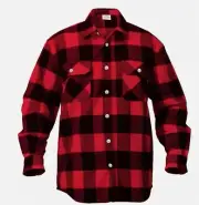 Rothco Camo Flannel Shirt Brawny Buffalo Heavyweight RED LUMBERJACK Size XLarge