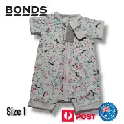 Bonds Baby Zip Romper Size 1 (12-18 months) Wondersuit White Confetti Print