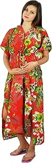 [Bimba] Nursing Cotton Kaftan Maternity Night Wear, Delivery Gown- Front Buttons