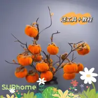 在飛比找蝦皮商城精選優惠-【SURHome】扭扭棒系列 柿子扭扭棒花束毛根材料包手工d